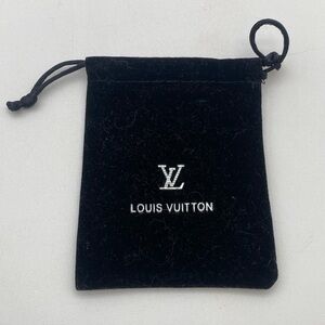 Louis Vuitton Black Velvet Drawstring Dust Bag Small